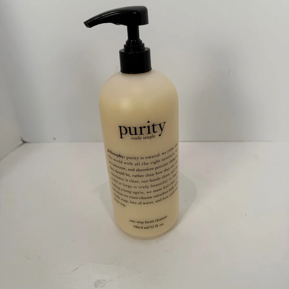 PHILOSOPHY Purity One-Step Facial Cleanser with Pump (947 ml/ 32 fl.oz) And 8 oz - Picture 3 of 7